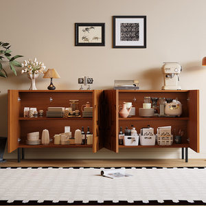 Buffet vintage en bois massif mobile, <span class=keywords><strong>meuble</strong></span> décoratif d'entrée de salon, rangement multifonctionnel, 3 étagères, <span class=keywords><strong>niche</strong></span> médiévale - Product Image 5
