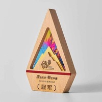 Trophée en cristal personnalisé en gros, récompense en verre transparent avec logo personnalisé