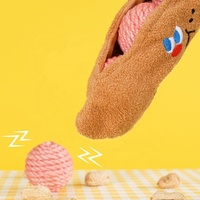 Jouet à mâcher interactif en forme d'arachide en corde de chanvre résistant aux morsures pour chats, vêtements et accessoires pour animaux de compagnie