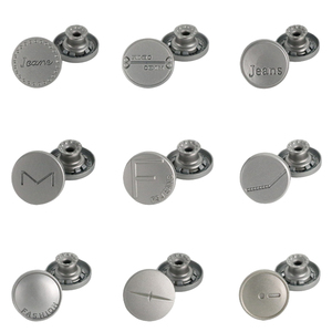 Phần Cứng Bán Hàng Nóng Botones Personalizados Khắc Vàng Thương Hiệu Tùy Chỉnh Quần Áo Logo Kim Loại Dập Nổi Quần Jean Nút Kim Loại Nút - Product Image 4