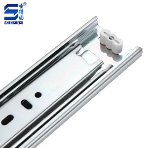 Botton Mounting Extension Cold Rolled Steel Ball Drawer Rail Kitchen Cabinet Furniture Hardware 36mm Telescopic Slide Rail