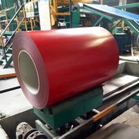 Bobine d'acier galvanisé PPGI 1250, bobines d'acier galvanisé prélaqué, couleur RAL8004, avec service de découpe, de soudage, de pliage personnalisé