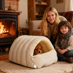 Pet Enclosed <b>Cat</b> Nest Sleeping Bag for Indoor Small Large <b>Cats</b> Dogs Snooze Sleeping Cave Removable Washable Pet Fluffy Nest Bed - Product Image 4