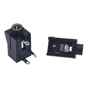 PJ-302B ช่องเสียบแจ็คเสียงสเตอริโอขนาด 3.5 มม., แบบติดตั้ง DIP แนวตั้ง 3 ขา, ตัวเรือนพลาสติกพร้อมหน้าสัมผัสทองเหลืองภายใน - Product Image 2