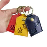 Porte-clés photo numérique durable et mignon en forme de patte, en similicuir, souvenir pour animal de compagnie, cadeau portable