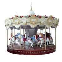 Manèges mécaniques en fibre de verre de parc d'attractions à bas prix manèges à cheval carrousel rotatif pour enfants à vendre