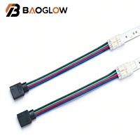 Connecteur de bande LED 2, 3 ou 5 broches, borne de raccordement pour éclairage LED, connecteur à boucle en cristal pour COB SMD DC 4mm, 4.5mm, 5mm
