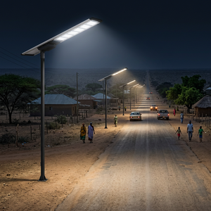 Lampadaire solaire direct usine 200W avec panneau mono, batterie LifePO4, télécommande 30m, <span class=keywords><strong>4</strong></span> modes réglables - Product Image 2