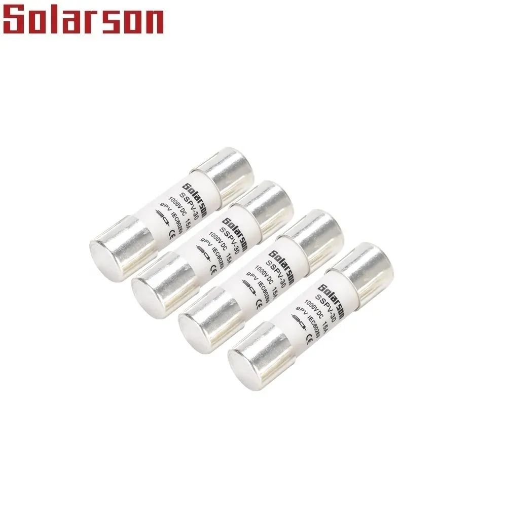 10X38 SSPV-30 Hrc Cilinder Fotovoltaïsche Zonne Zekering Link 1000VDC 1A,2A,3A,3.5A,4A,5A,6A,8A,10A,12A,15A,16A,20A,25A,30A Gpv