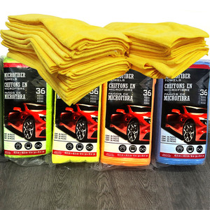 16x16 trong sợi nhỏ vải trong số lượng lớn 36 gói 200gsm 400gsm <span class=keywords><strong>Microfibre</strong></span> xe làm sạch vải 40x40 xe khô đánh bóng sợi nhỏ khăn - Product Image 1