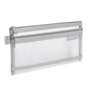 Небольшой мешочек для макияжа, сетчатые сумки на молнии, двухслойные дизайнерские Кабельные наушники для хранения, студенческий карандаш для школы - Product Image 4