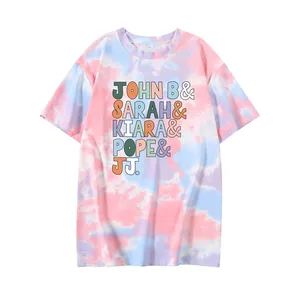 Harajuku Women's T-Shirt Y2k Fashion Tie Dyed Tee Shirt Casual Loose Summer New Outer Banks Cratvie Kawaii Graphic T Shirts Tops