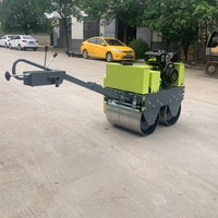 Rouleau compresseur de sol en béton portable à main tandem pour bébé, à moteur essence diesel, largement utilisé en Chine