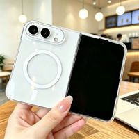Étui de téléphone transparent en acrylique pour iPhone 18 Fold, coque magnétique pliable, étui de protection