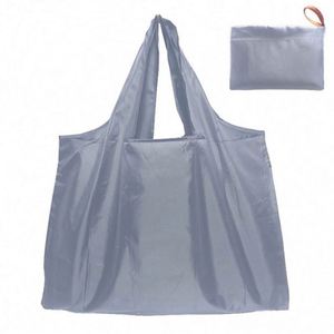 Sacs de courses écologiques personnalisés en gros, couleur unie, en tissu Oxford 210D, réutilisables et pliables - Product Image 6