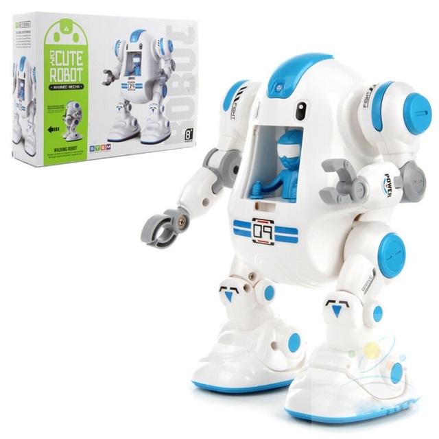 Cute Electric Intelligent Early Education Robot Self Assembly Walking Robot Kit for Children