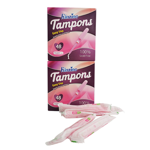 Tampons jetables confortables avec <span class=keywords><strong>applicateur</strong></span>, dotés d'un cordon en coton biologique, noyau ultra-doux en coton, super absorbants et écologiques - Product Image 1