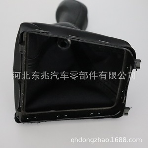 Haorui Car Gear <b>Knob</b> Leather Black Cap Brown Boot 5 Speed Ergonomic <b>Shift</b> Lever For Superb - Product Image 4