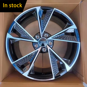 Rines Forjados en Existencia de 18 19 20 21 Pulgadas, Negro Brillante con Cara Mecanizada, 5x112 66.6mm para Audi RS3 RS5 RS6 RS7 A3 A4 A5 A6 A7 A8 - Product Image 3