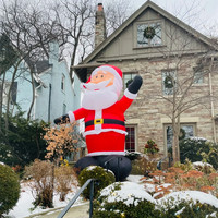 Père Noël gonflable géant pour Noël, personnage réaliste pour les événements en plein air