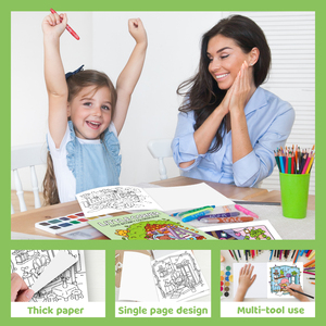Livre <span class=keywords><strong>de</strong></span> coloriage Little Corner <span class=keywords><strong>de</strong></span> 40 pages pour adultes et enfants, impression personnalisée, livres <span class=keywords><strong>de</strong></span> coloriage audacieux et faciles pour enfants - Product Image 6