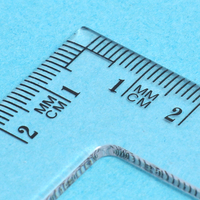 Foska rapporteur Triangle règles et règle droite 4 pièces ensemble échelle précise règle transparente en plastique robuste ensemble de mathématiques pour les étudiants