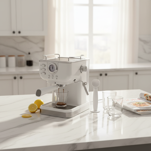 Cafetera Semiautomática Italiana, Cafetera Espresso de Alta Presión para Hogar/Oficina, Espumador de Leche de Alta Presión - Product Image 1