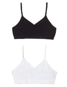 Chaleco cómodo de algodón para niñas, 7-16 años, 2 pk, inalámbrico, venta al por mayor - Product Image 3