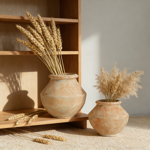 Pot en céramique chinois Wabi Sabi aux tons terreux, vase en <span class=keywords><strong>terre</strong></span> <span class=keywords><strong>cuite</strong></span>, vase à fleurs, vase en céramique rétro fait main, pot en grès pour la décoration de la maison - Product Image 4