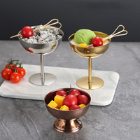 Koreaanse stijl roestvrijstalen champagneglazen, dessertkommen, ijsbekers, ijshoorntjes, puddingbekers, snackkommen