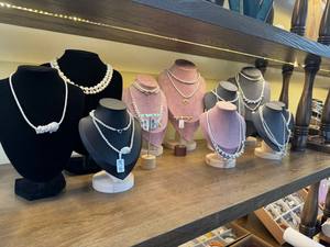 Yob สร้อยคอไข่มุกทะเลใต้ธรรมชาติสีขาวไข่มุกธรรมชาติทรงบาร็อคน้ำเค็มไข่มุกแท้วินเทจบุคคลที่สาม - Product Image 1