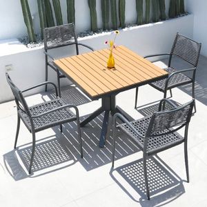 Sillas de exterior de ratán tejidas modernas para uso en exteriores para restaurante, parque, Hotel, cafetería, patio, venta al por mayor, muebles informales - Product Image 4