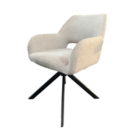 Fauteuil de loisirs contemporain à dossier haut en tissu velours pour restaurant et cuisine