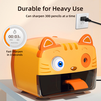 Taille-crayon électrique semi-automatique Tiger robuste avec arrêt automatique, 3 modes, grande capacité de récupération des copeaux pour l'école et le bureau
