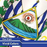 Vente chaude 3x5 Ft Polyester Impression numérique Drapeau Salvador Résistant à la décoloration Couleur vive Drapeaux nationaux salvadoriens