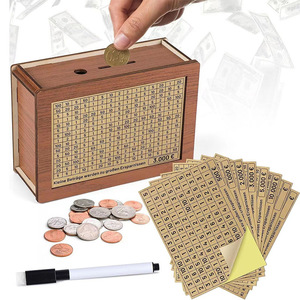 Hucha <span class=keywords><strong>de</strong></span> madera <span class=keywords><strong>de</strong></span> alta calidad con diseño <span class=keywords><strong>de</strong></span> estrella, en monedas XOF/CFA, con contador <span class=keywords><strong>de</strong></span> calidad, regalo artesanal para niños - Product Image 2