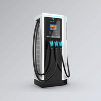 Station de recharge pour véhicules électriques commerciale DC+AC 3 Guns EV Charger 60 kW 120 kW CCS2 GBT CHAdeMO Type 2