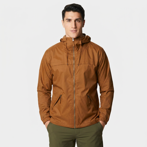 <b>Men's</b> Plus Size High Quality Waterproof Windbreaker <b>Jacket</b> with Zipper Custom Logo Long Clothing Fabric <b>Light</b> for Winter - Product Image 1