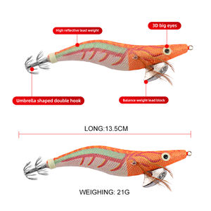 NUOVI Jig EGI OEM 2.5 #   3.0 #   3.5 #   Esca Artificiale di Alta Qualità per la Pesca, Gancio per Calamari, <span class=keywords><strong>Esche</strong></span> Dure a Forma di Gambero per <span class=keywords><strong>Seppie</strong></span> - Product Image 2