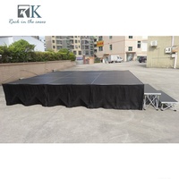 Système de mise en scène pliable pour plate-forme de scène mobile détachable carrée
