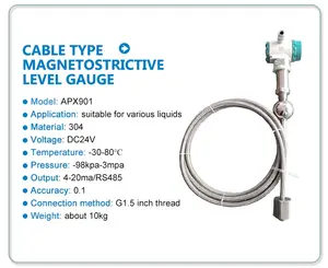 उच्च तापमान विस्फोट प्रूफ फ्लोट स्तर गेज डिजिटल प्रदर्शन magnetostrictive स्तर गेज