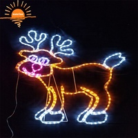 2D LED Navidad Santa luz al aire libre impermeable luminiscencia cadena luces motivo Luz