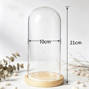 Venta al por Mayor de Cúpulas de Vidrio para Exhibición de Velas, Bajo MOQ, Cúpula de Vidrio de Alta Calidad de 9 cm con Base - Product Image 3