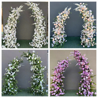 Arche de fleurs en soie en forme de cœur, faite à la main, imperméable, sur mesure, de luxe, pour proposition de mariage, romantique, Halloween, écologique, toile de fond photo