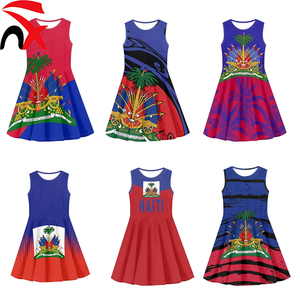 Vestidos de Verano <span class=keywords><strong>Casuales</strong></span> de Diseño Personalizado para Niñas, Vestido de Playa con Cuello Redondo, Tallas Grandes 3-16 Años, Falda para Bebés y Niñas Pequeñas - Product Image 1