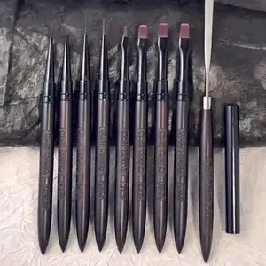 Großhandel Nagelkunst Design Pinsel hölzerner Griff Nagelkunst Rührrute Spatula Werkzeug Acrylmalerei Zeichnen Pinsel Stift