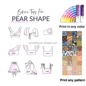 उच्च गुणवत्ता 3 टुकड़े महिलाओं की टाई स्ट्रिंग बिकनी सूट डबल लेयर स्विमवियर अनुकूलित टीशर्ट सामने हटाने योग्य पीड त्वरित सूखा ओएम - Product Image 6