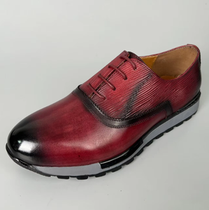 Zapatos Casuales de Cuero Vacuno Genuino para Hombre, Hechos a Mano, con Cordones, Transpirables, Antideslizantes, con Suela de Goma, para Caminar al Aire Libre - Product Image 6