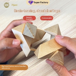 El Mejor Juego de Rompecabezas Tradicional de Madera Kong Ming Lock Lu Ban Lock, Ejercicio Cerebral para Niños, Coordinación de Manos, Paquete de Regalo Educativo para Niños - Product Image 3