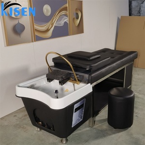 เตียงสระผมสำหรับร้านเสริมสวย ยี่ห้อ Kisen จากโรงงานจีน รับผลิตแบบ OEM/ODM พร้อมระบบน้ำหมุนเวียนและอบไอน้ำ - Product Image 2
